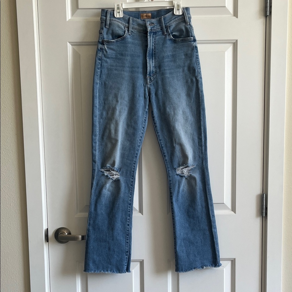 MOTHER Light Wash ankle fray Jeans size 27